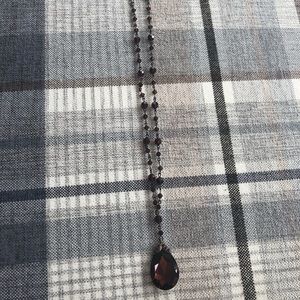 Burgundy Beaded Necklce
